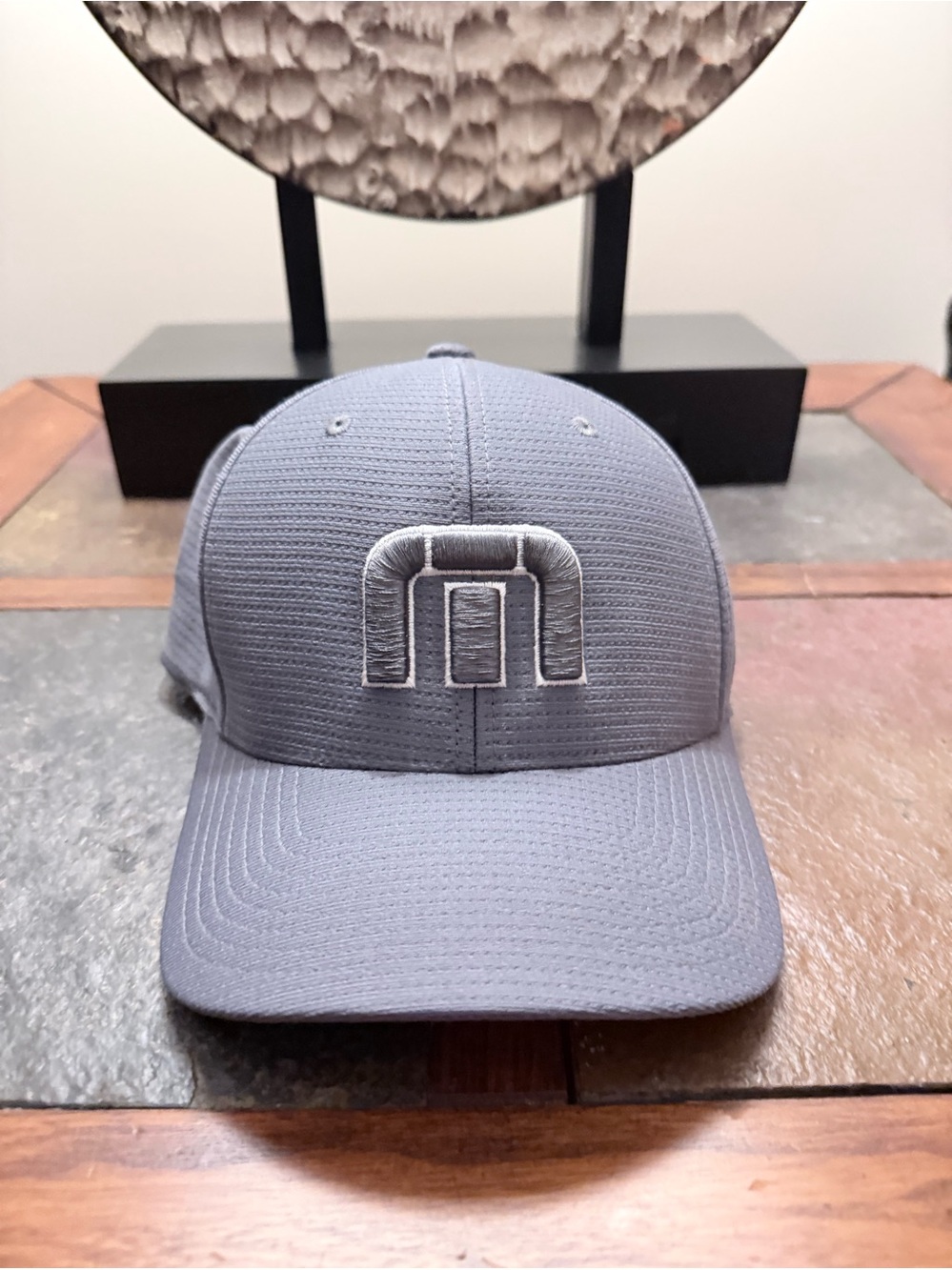 Gray Mens Performance Baseball Cap - Gray
